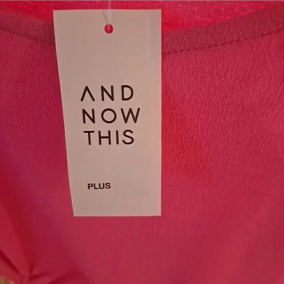 And NOW THIS Bubble Gum Pink Size OX Cut Out Dress - Picture 3 of 6